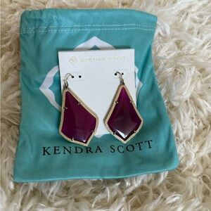 Kendra Scott Purple and Gold Alexandra Earrings